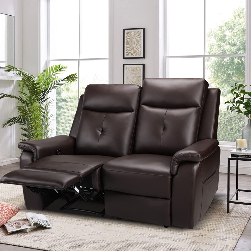 Faux Leather Home Theater Seating, Brown