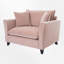 Fauteuil d'appoint en chenille - coussins moelleux, coussins, accoudoirs et pieds en bois d'hévéa inclus-827059673