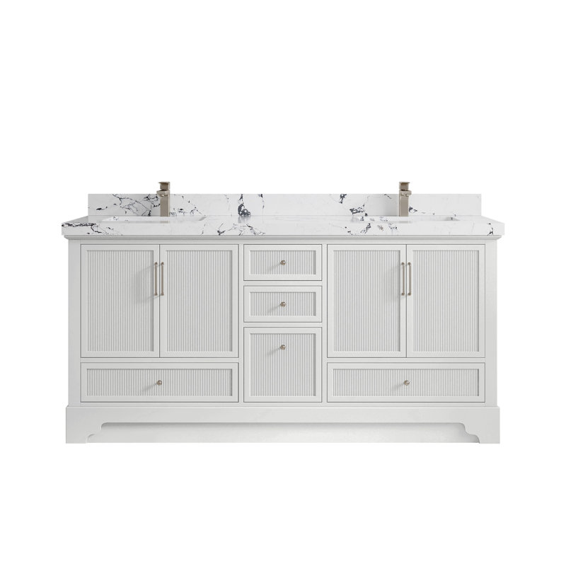 Alys 72" Double Bathroom Vanity Set (Pulls Option), Viola Night