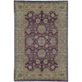 Wool Oriental Area Rug in Brown/Purple