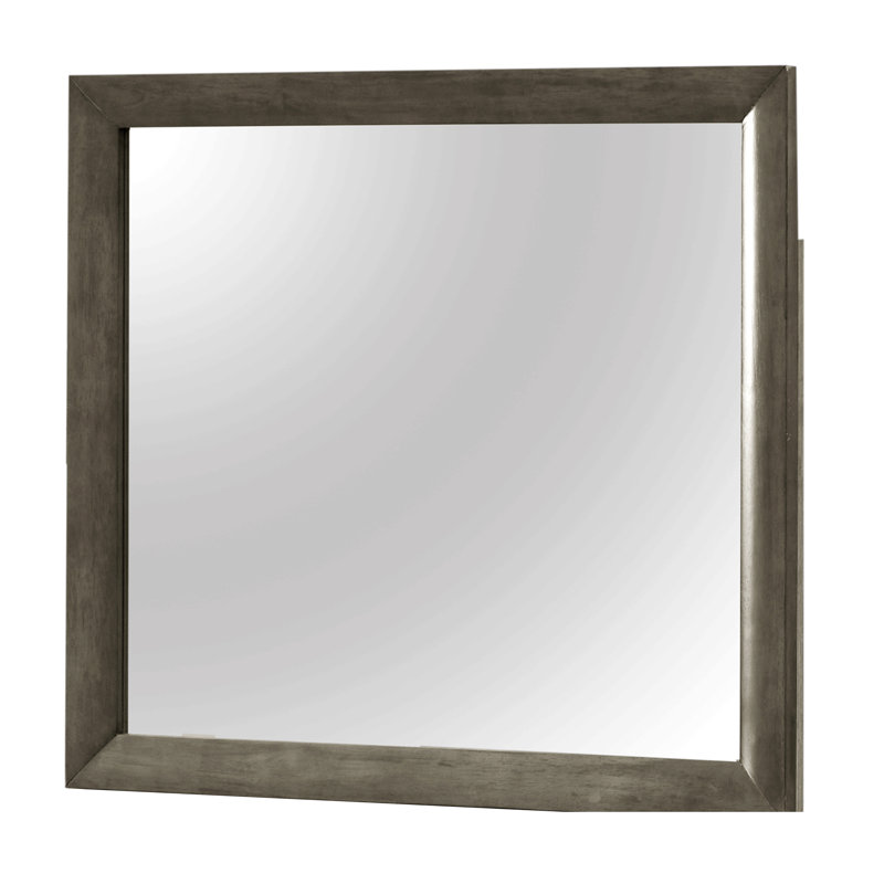 Contemporary Wall Mirror, Gray