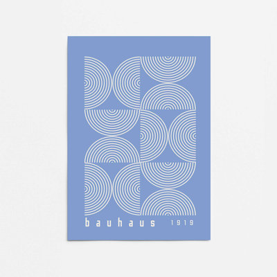 Blue Bauhaus Composition II, impression dans un cadre