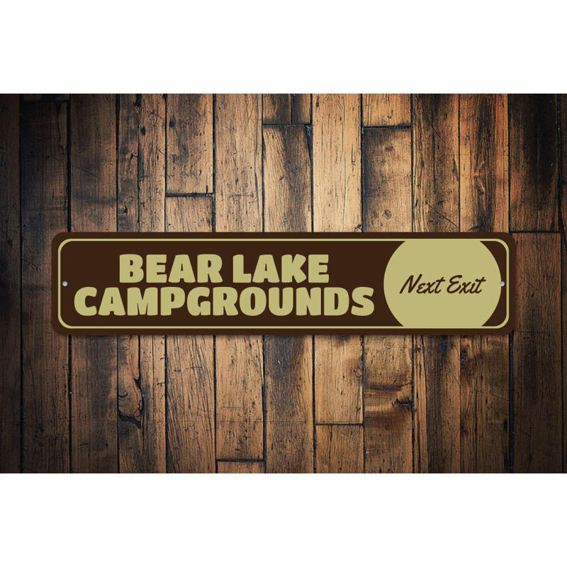Plaque en aluminium Lake, H 4 po x l 18 po x P 0,04 po