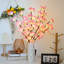 Paquet de 2, branche de jonquille avec lumière, branche de brindille lumineuse, bouquet de fleurs de narcisse artificiel, à piles pour décoration romantique (rose)