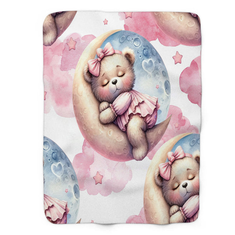 Peluche rose - couverture de qualité supérieure 1 pièce, L 60 po x L 80 po