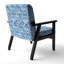 Fauteuil d'appoint rembourré à motif géométrique Blue Galaxy