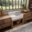 Heritage 42" Front Apron Single Bowl Fireclay Sink with Integral Drainboard and High Backsplash