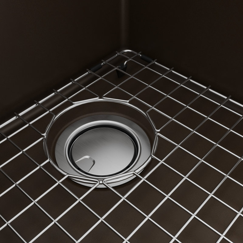 Évier de cuisine à quartz 33 L, Brun