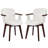 Mid-Century Faux Leather Upholstered Dining Chairs