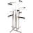 Heavy Duty Chrome Handbag Rack With 8 Adjustable Arms, 4-Way Design, Square Tubing, Ideal For Store Display Of Handbags And Small Garments
