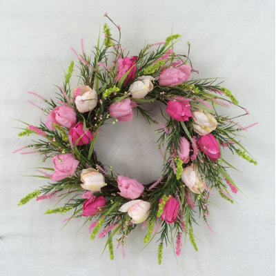 Faux Tulip 24'' Wreath