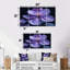 Mauve noir Moody Majesty Apple Blossom - ensemble de salon art floral-2145746079