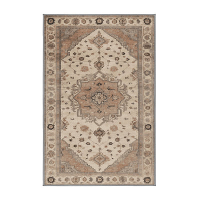Tapis gris Afyon lavable à la machine