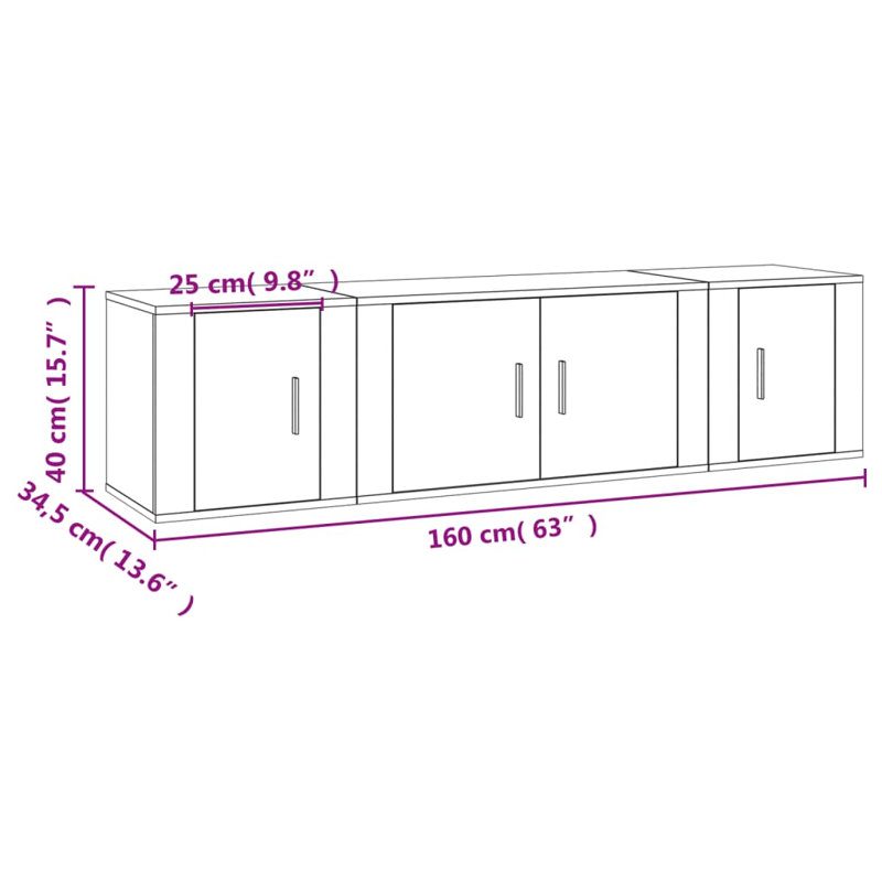 Luckey Unfinished Floating TV Stand for TVs up to 65", White