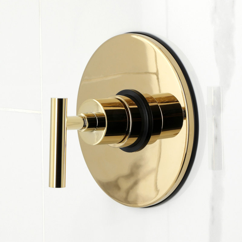 Kingston Brass Manhattan Single-Handle Pressure Balanced Tub and Shower Faucet, Polished Brass
