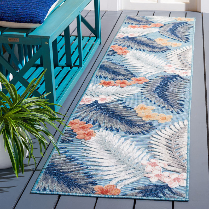 Abreha Floral Machine Woven Area Rug, Runner 2' x 10'