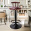 Benoist Rustic Industrial Vegan Leather, Swivel Adjustable Height Stool, Kitchen Barstools-1619978105