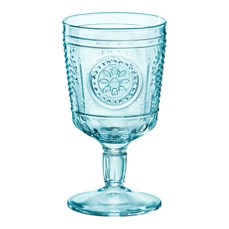 Romantic Wine Glasses, Blue, 12