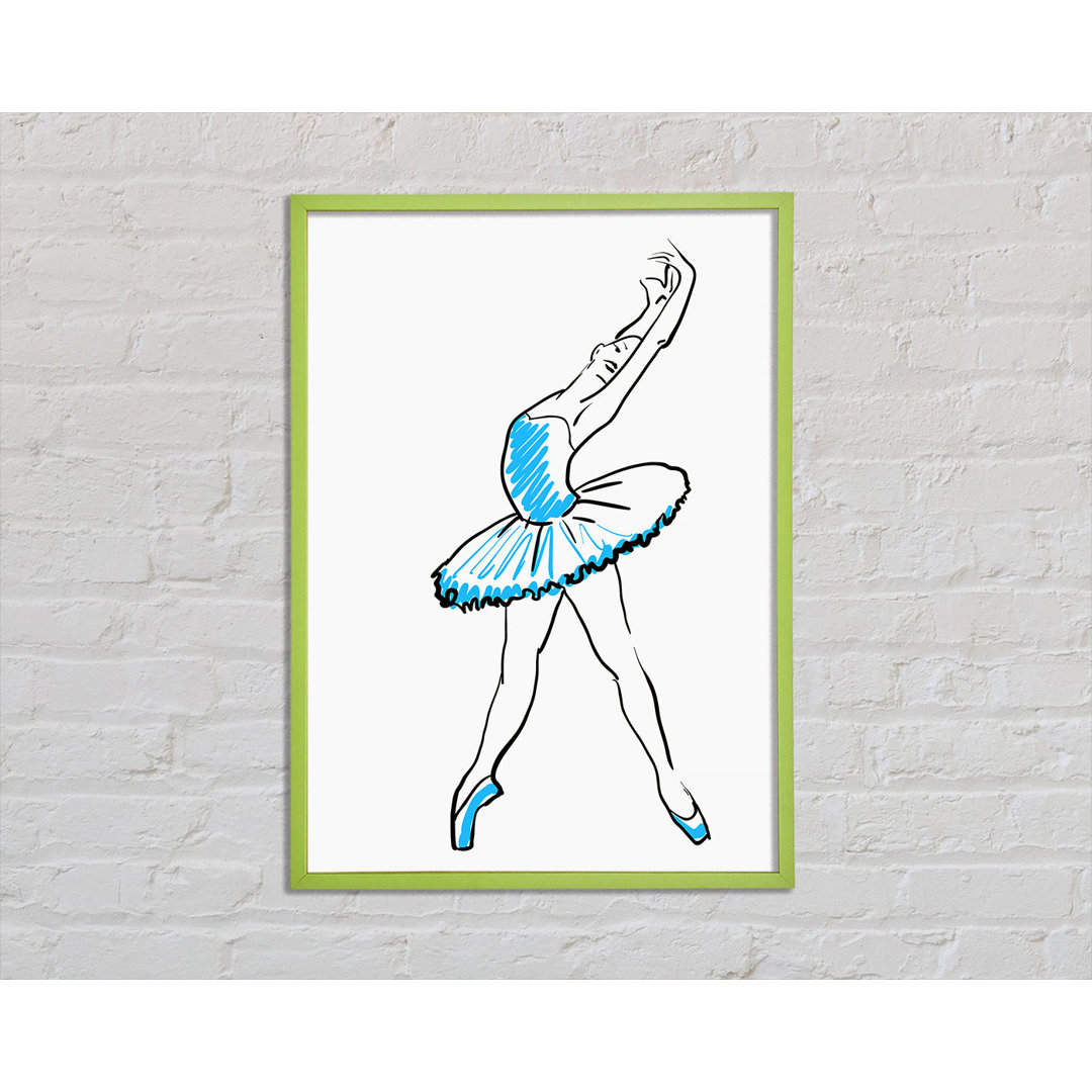 Antra Blue Ballerina 1 - Einzelner Bilderrahmen Kunstdrucke