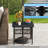  Outdoor PE Rattan Side Table w/ 1.57'' Umbrella Hole Square Patio End Table-814170956