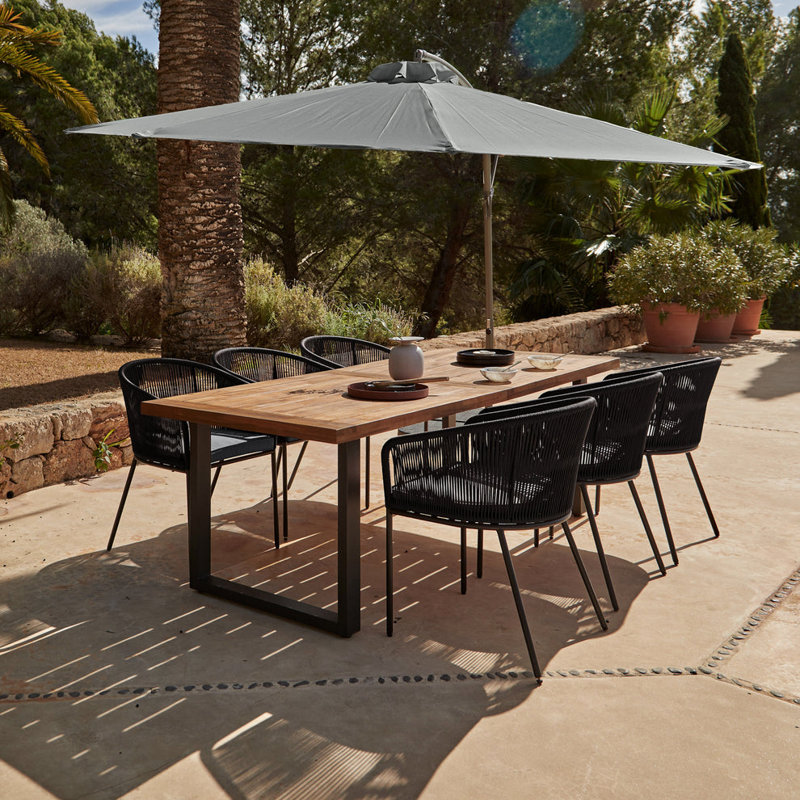 Fabiano 6 - Person 235 Long, Black,  75cm H X 82cm W X 235cm D, Grey