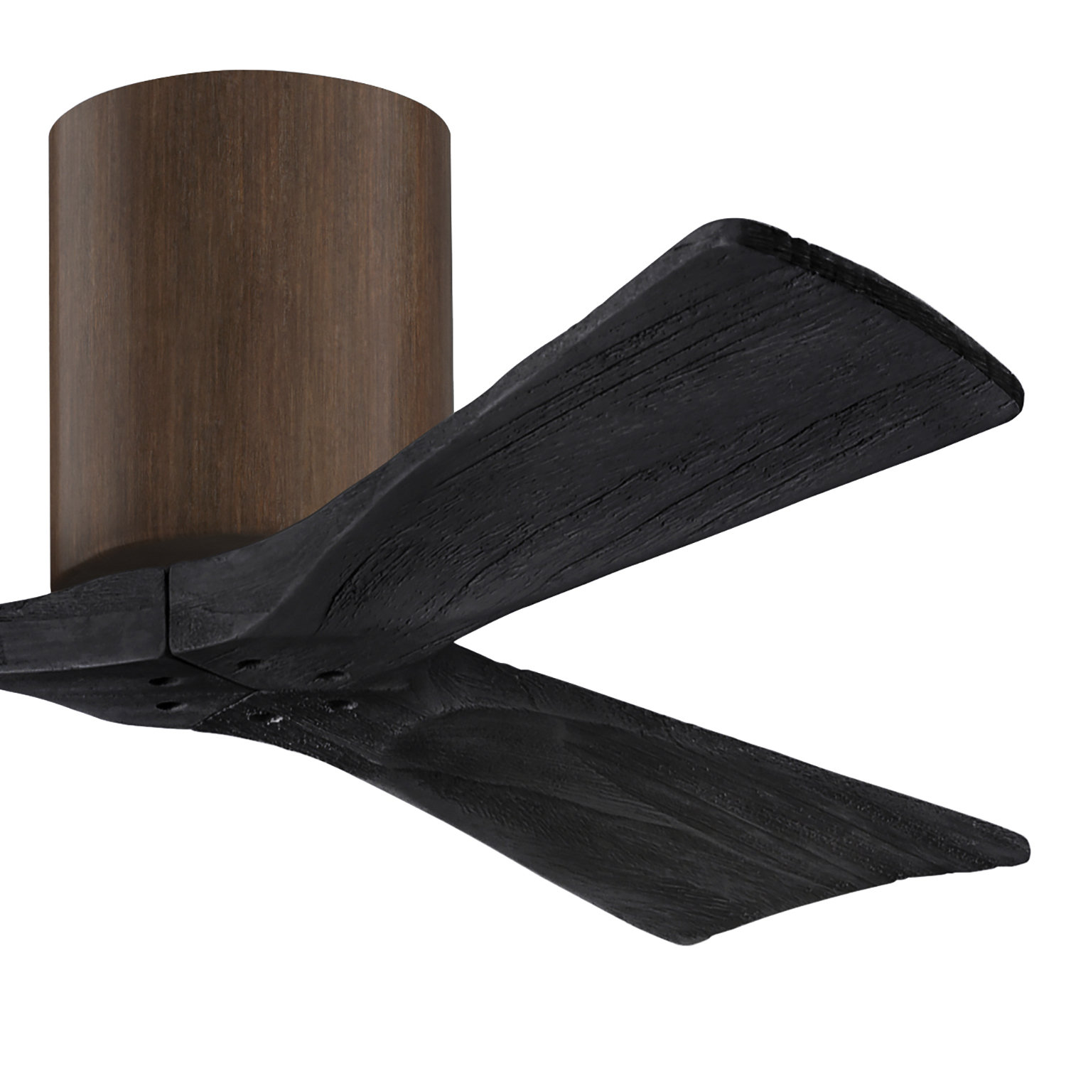Olivier 3 Blade Ceiling Fan, Walnut, Matte Black, 42"