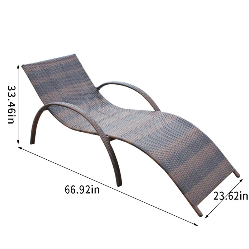 Zadi Outdoor Wicker Chaise Lounge