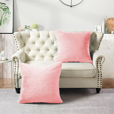 Heavy Faux Fur Throw Pillow Cover