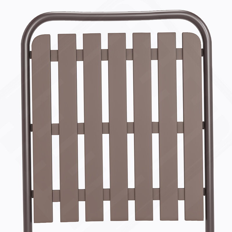 Brun - [Installation instantanée] Chaise pliante 2 pièces, aucun assemblage requis, capacité de 350 lb, résistante à la rouille et anti-taches pour balcon / jardin