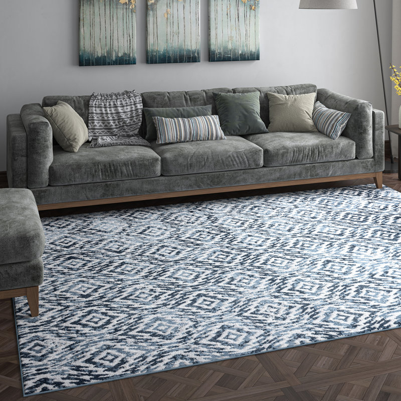Tapis bleu Kennewick, Rectangle 5 pi 3 po x 7 pi 3 po