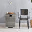 Table d'appoint de patio en osier gris avec réservoir de propane-2024249595