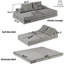 Lit multifonctionnel en tissu de chenille Boneless-1077267415-1077267412
