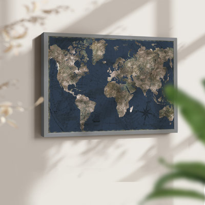 Navy Atlas -Framed Print - Restickable