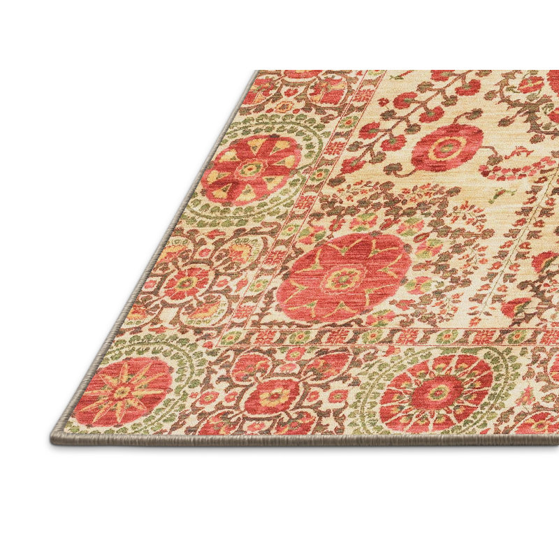 Tapis décoratif multicolore à motif abstrait, Rectangle 4 pi x 6 pi