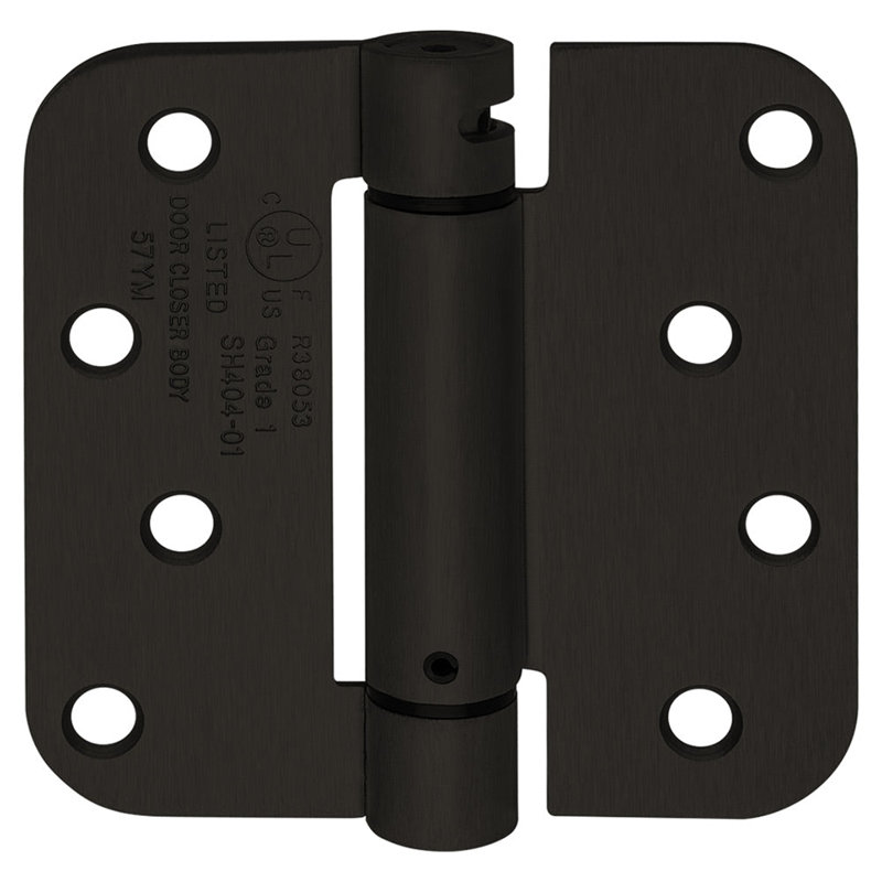 Charnières de porte à ressorts H 4 po x l 4 po, Bronze huilé