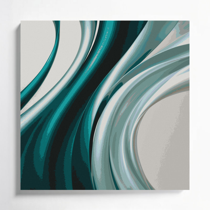 «Gradient Abstract 67», art mural sur toile grise, H 16 po x l 16 po