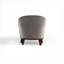 Fauteuil d'appoint rembourré de luxe, siège simple capitonné en tissu gris doux