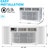 Window-Mounted Air Conditioner, 4 Fan Modes, Auto Restart, White