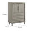 Commode haute Levy, armoire à DEL et 3 tiroirs avec range-chaussures, gris