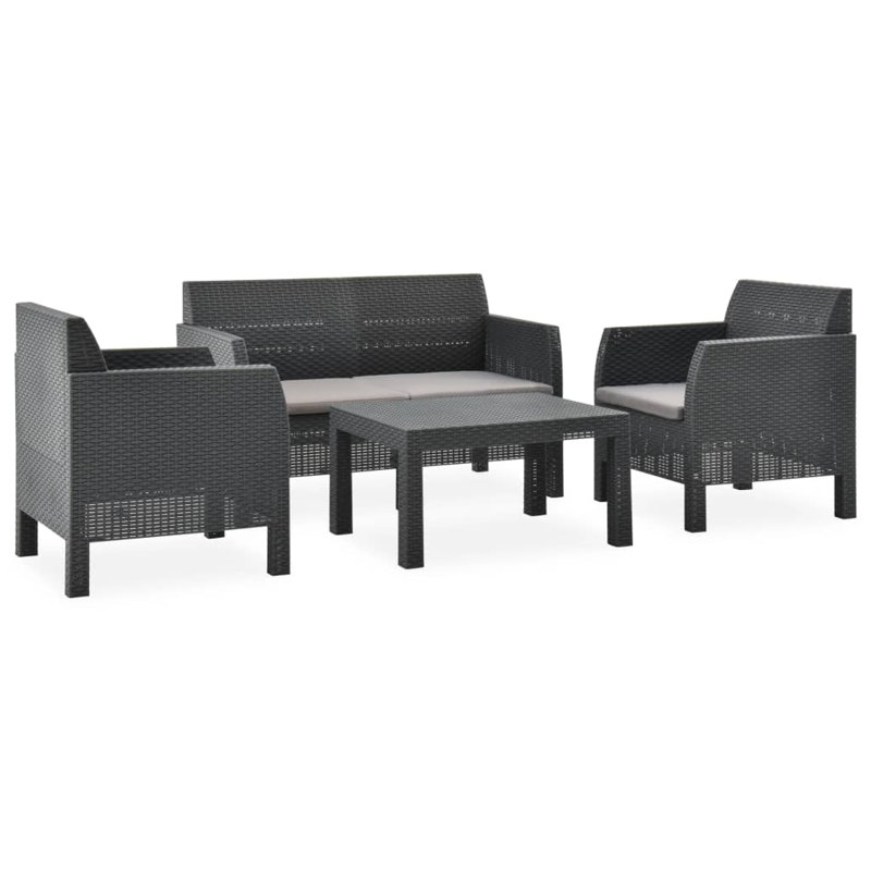 Ensemble de patio 4 pièces avec coussins