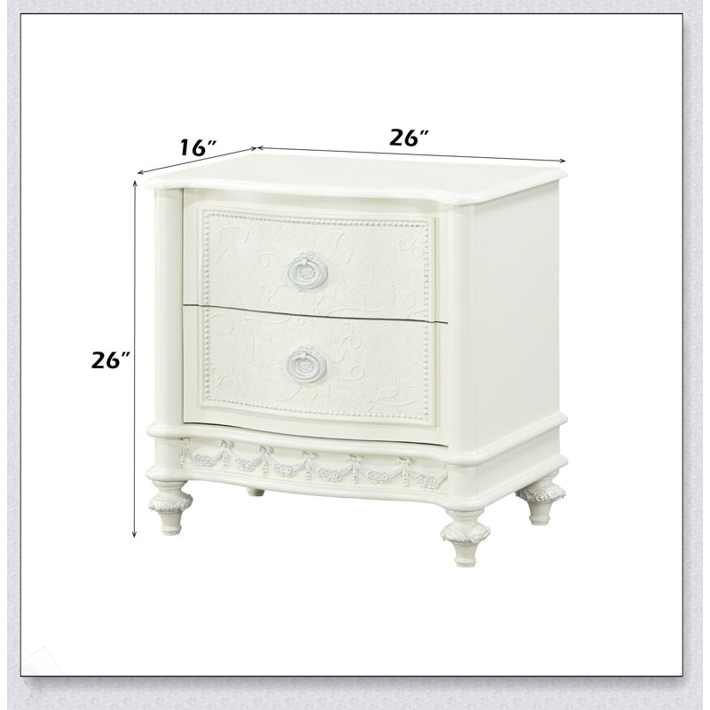 Table de chevet avec 2 tiroirs