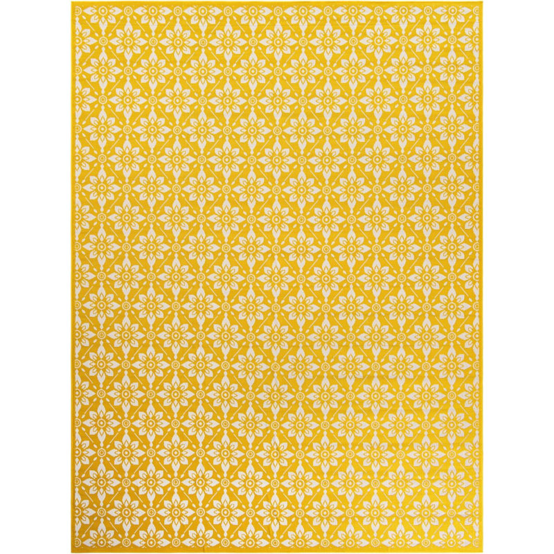 Tapis jaune Aucun, Rectangle 9 pi x 12 pi