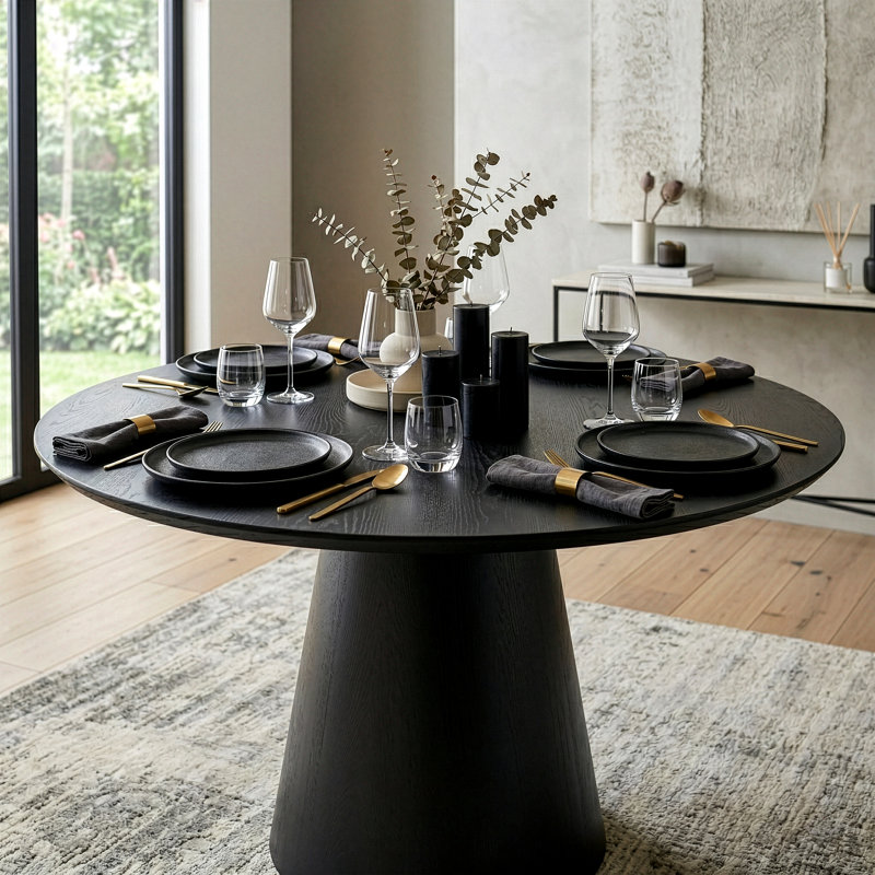 Table de salle à manger Blake, Noir