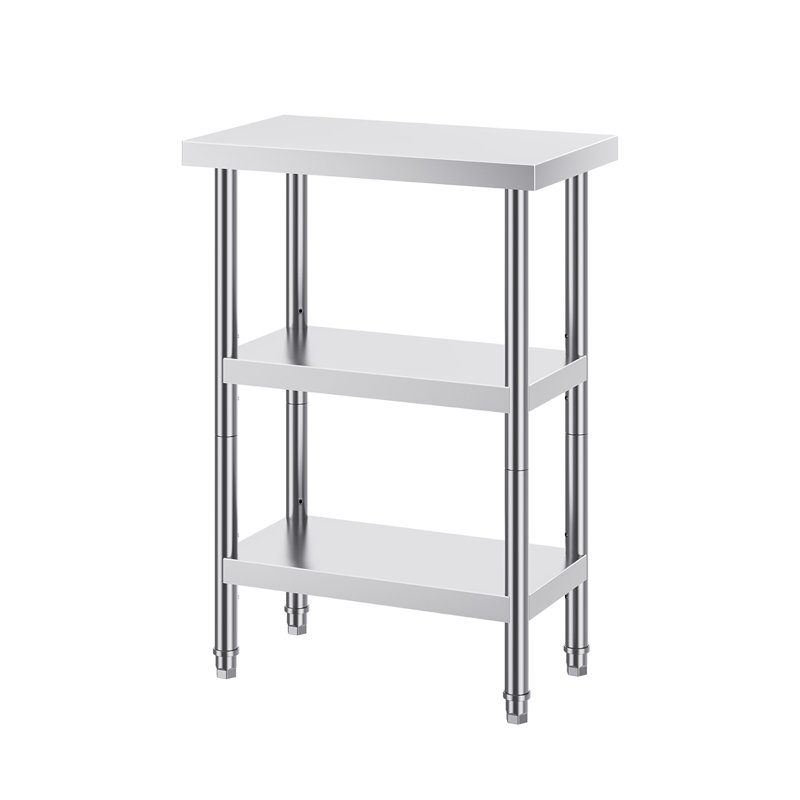Table de préparation des aliments en acier inoxydable (table basse incluse)