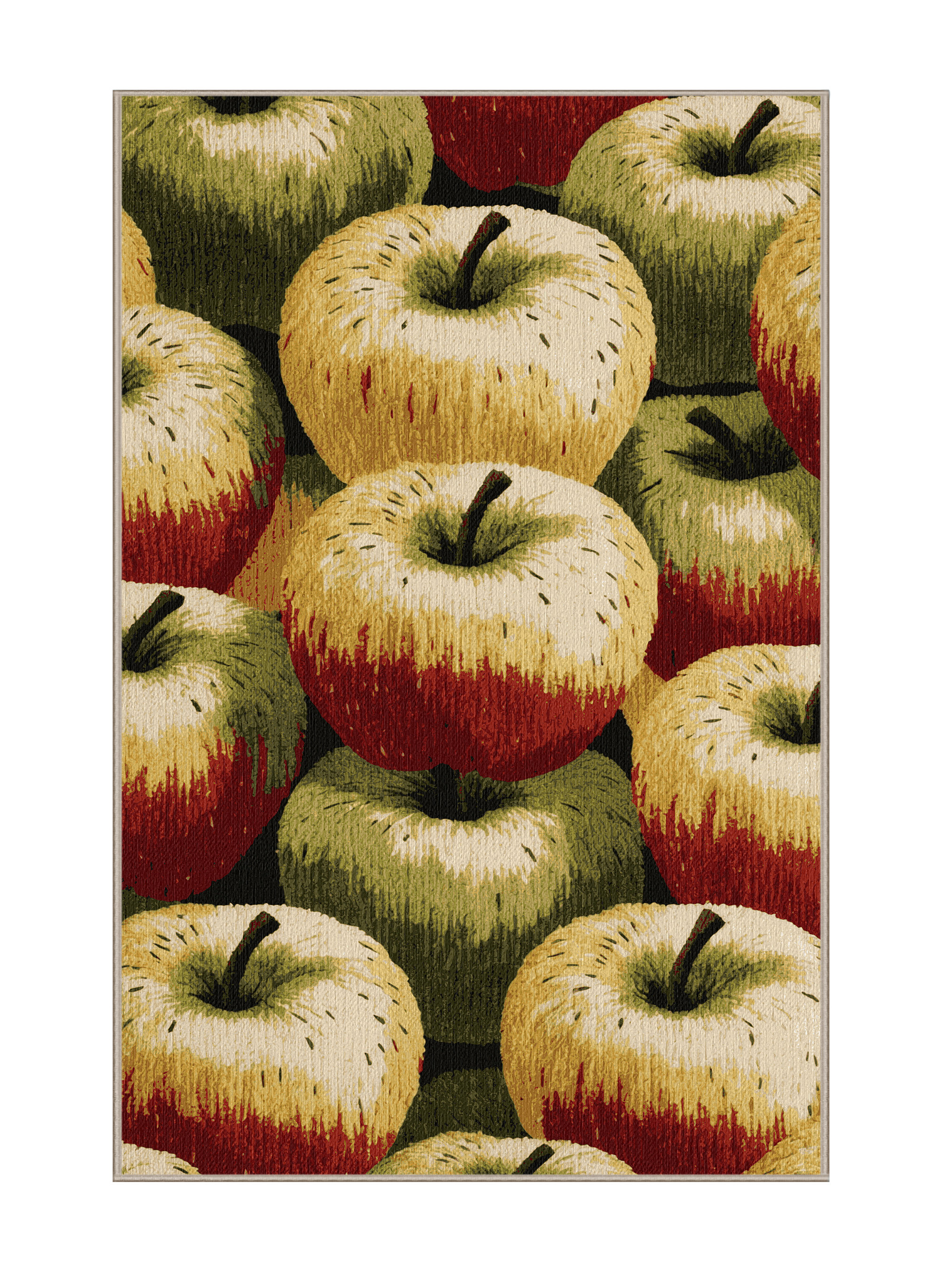 One Allium Way® Washable Apple Gala Fruits Area Rug | Wayfair