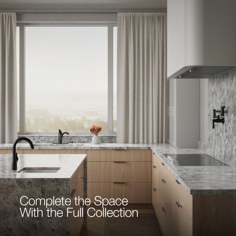 Rival Single-Handle Kitchen Sink Faucet, Matte Black