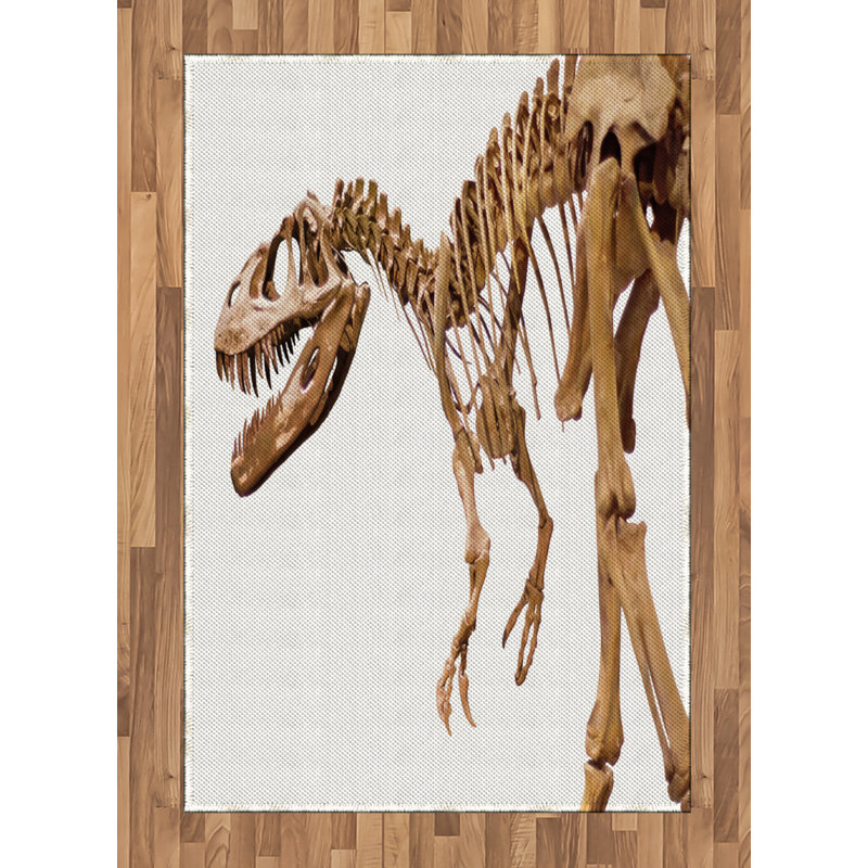 Dinosaur High Density Long Fiber Poly Threads Decorative Area Rug Carpet, Rectangle 4' x 5'8"