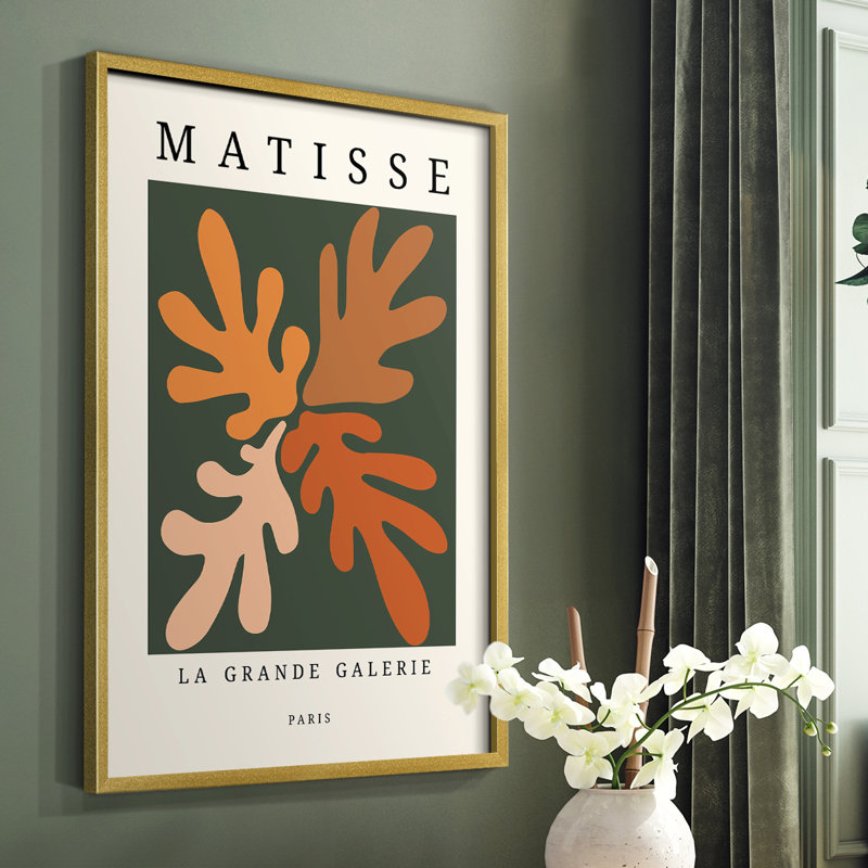 Matisse CCCLXXXV Framed Print - Solid Wood, 28" H x 22" W, Gold