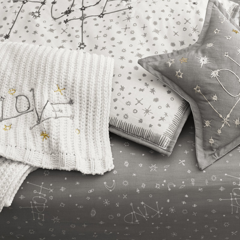 Drap-housse pour lit de bébé all over words