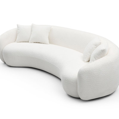 Canapé modulaire 102 pouces à 5 places Boucle de loisirs demi-lune, canapé incurvé de 102 po au design incurvé avec confort moelleux et esthétique élégante